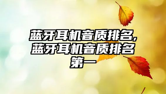 藍牙耳機音質(zhì)排名,藍牙耳機音質(zhì)排名第一