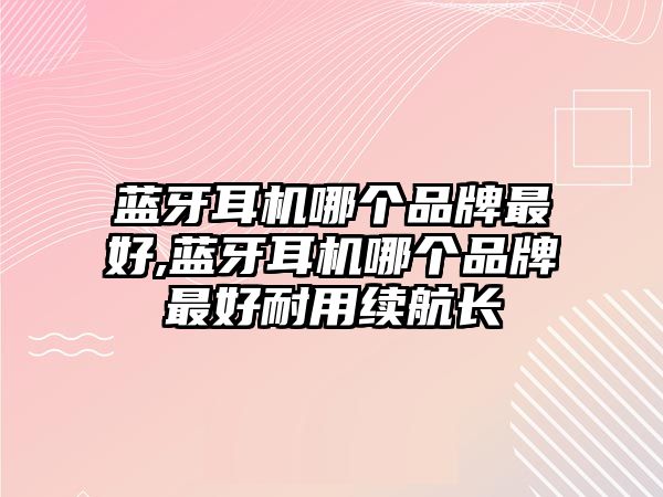 藍(lán)牙耳機哪個品牌最好,藍(lán)牙耳機哪個品牌最好耐用續(xù)航長